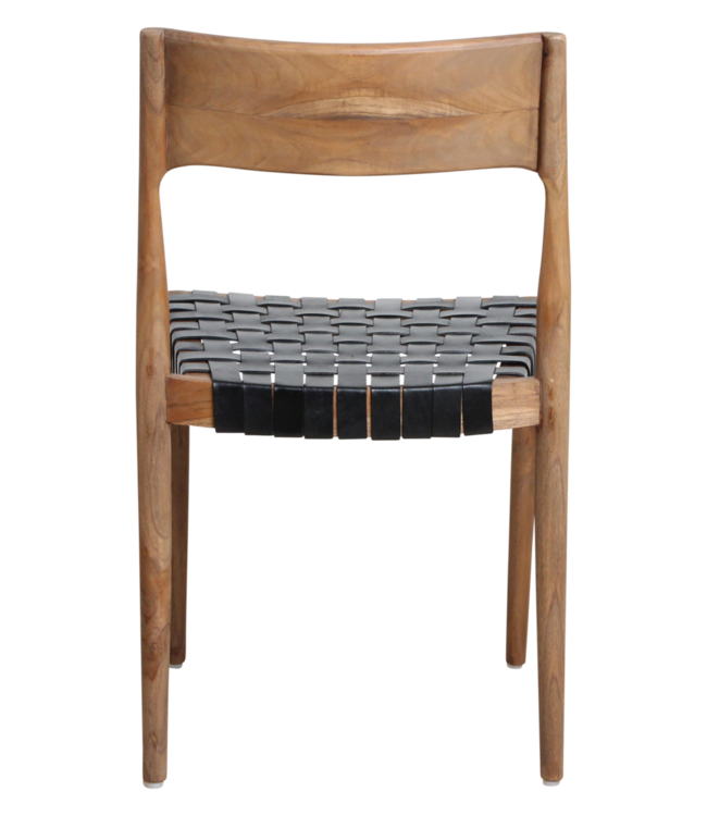 Raw Materials Amsterdam Freya Eetkamerstoel Zwart Leer Hout