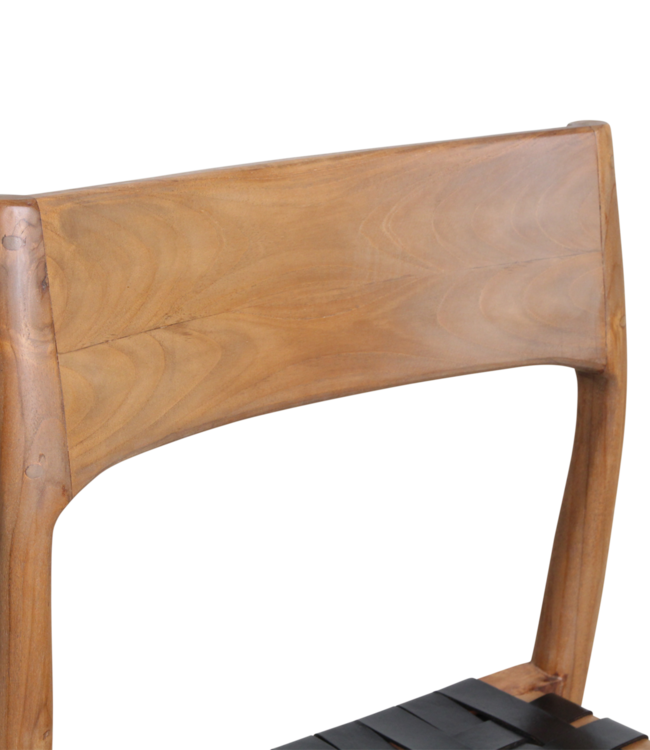 Raw Materials Amsterdam Freya Eetkamerstoel Zwart Leer Hout