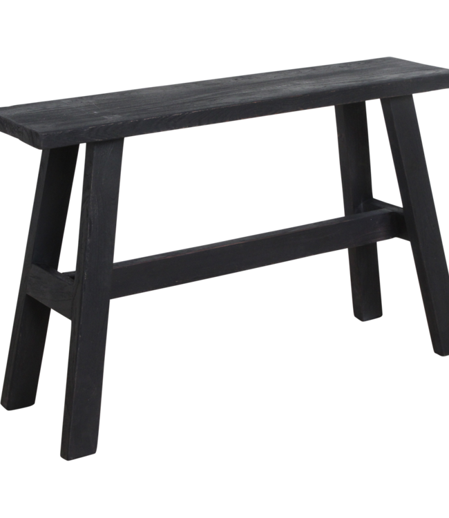 Raw Materials Amsterdam Zwart 'Bushalte' bankje Large 85 x 50 x 20 Cm