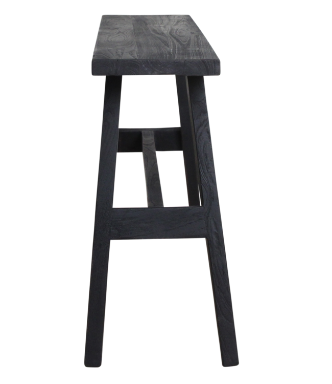 Raw Materials Amsterdam Zwart 'Bushalte' bankje Large 85 x 50 x 20 Cm