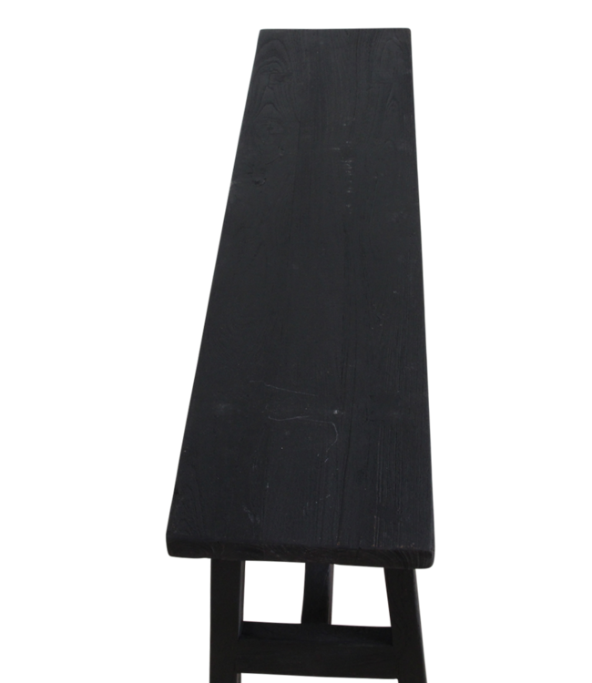 Raw Materials Amsterdam Zwart 'Bushalte' bankje Large 85 x 50 x 20 Cm