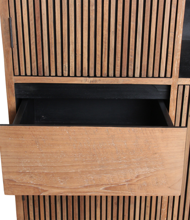 Raw Materials Amsterdam Rhythm Teakhouten Opbergkast 172 x 90 x 45 Cm