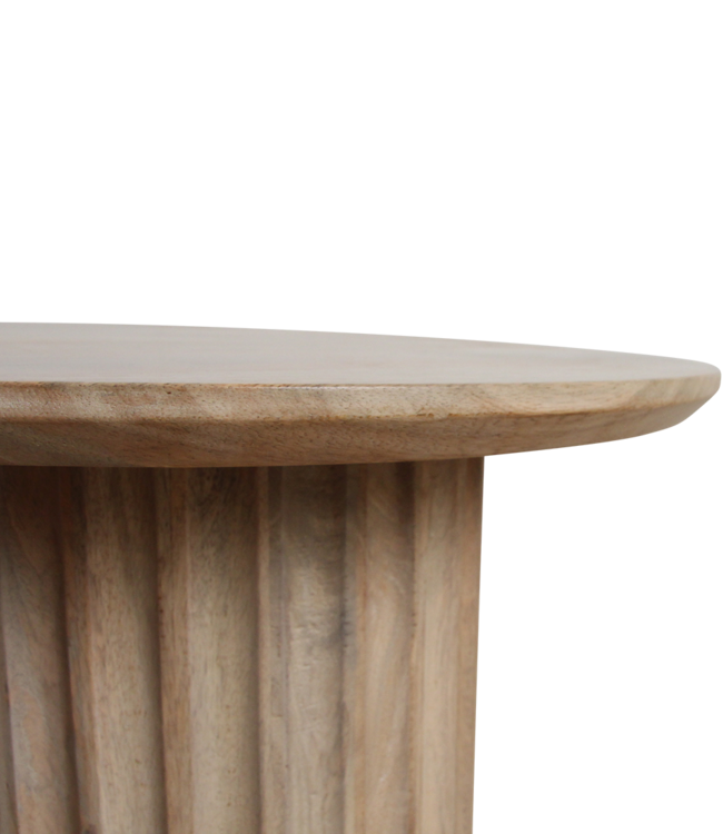 Raw Materials Amsterdam Bullnose Bijzettafel Naturel 55 x 40 cm