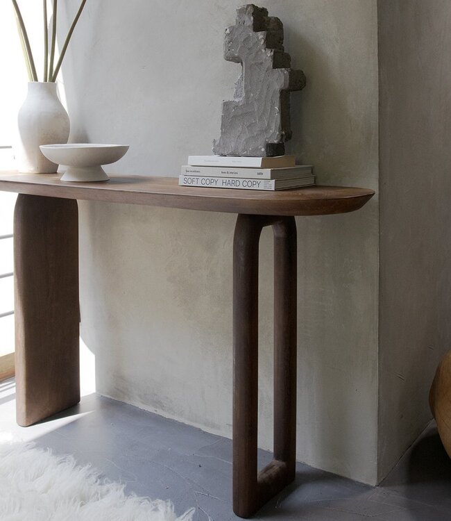 Raw Materials Amsterdam Bullnose Consoletafel Bruin 140 x 80 x 35 Cm