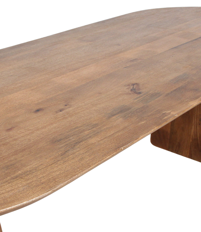 Raw Materials Amsterdam Bullnose Eettafel Bruin Open Onderstel 180/200/240 Cm