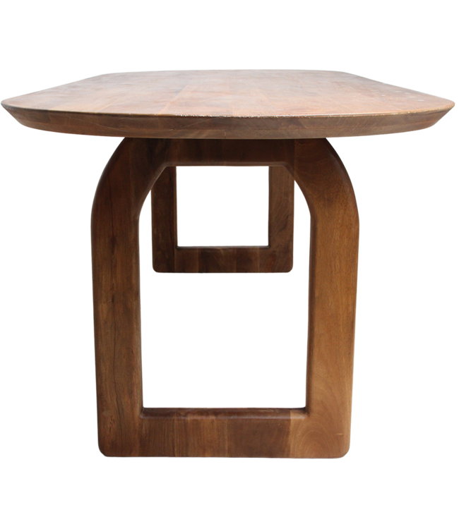 Raw Materials Amsterdam Bullnose Eettafel Bruin Open Onderstel 180/200/240 Cm