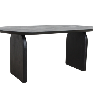 Raw Materials Amsterdam Bullnose Eettafel Zwart Gesloten Onderstel 180/200/240 Cm