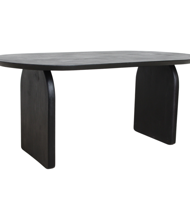 Raw Materials Amsterdam Bullnose Eettafel Zwart Gesloten Onderstel 180/200/240 Cm