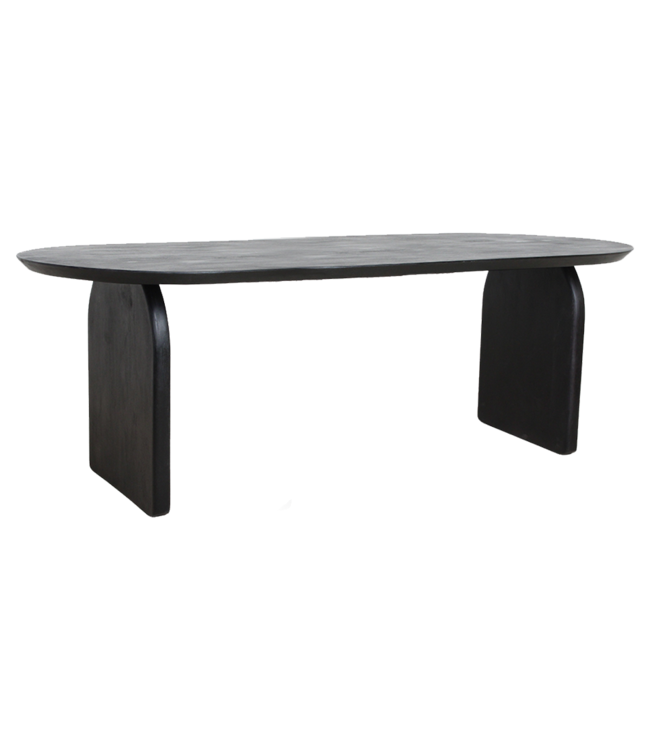 Raw Materials Amsterdam Bullnose Eettafel Zwart Gesloten Onderstel 180/200/240 Cm