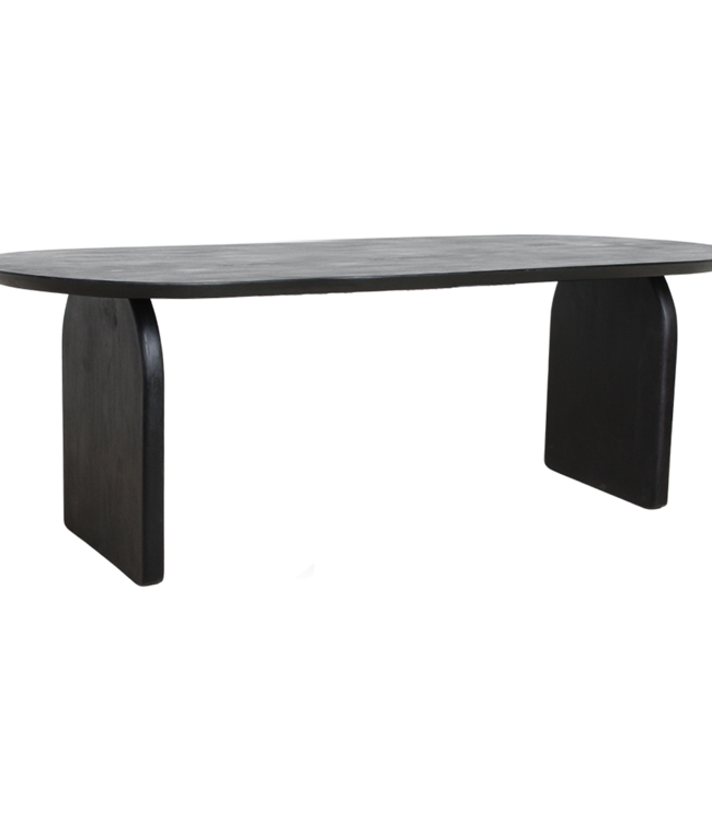 Raw Materials Amsterdam Bullnose Eettafel Zwart Gesloten Onderstel 180/200/240 Cm