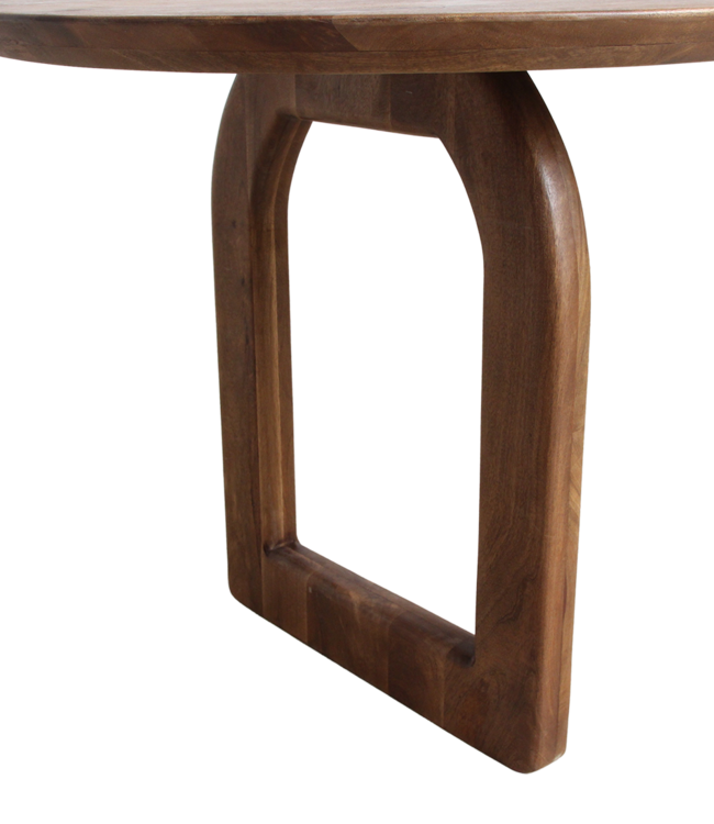 Raw Materials Amsterdam Bullnose Eettafel Bruin Mix Onderstel 180/200/240 Cm