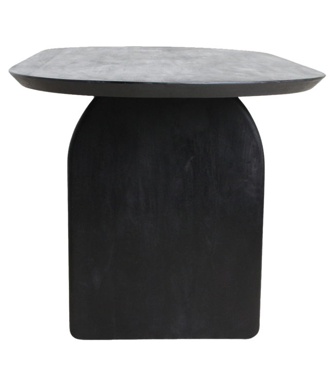 Raw Materials Amsterdam Bullnose Eettafel Zwart Gesloten Onderstel 180/200/240 Cm