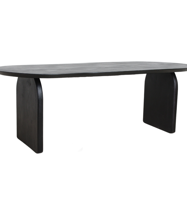 Raw Materials Amsterdam Bullnose Eettafel Zwart Gesloten Onderstel 180/200/240 Cm