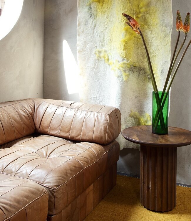 Raw Materials Amsterdam Bullnose Bijzettafel Bruin 50 x 48 cm