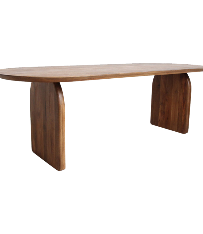 Raw Materials Amsterdam Bullnose Eettafel Bruin Gesloten Onderstel 180/200/240 Cm