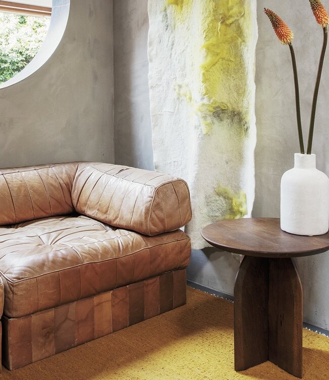 Raw Materials Amsterdam Bullnose Bijzettafel Bruin 50 x 48 cm