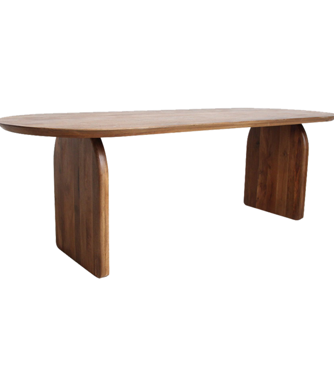 Raw Materials Amsterdam Bullnose Eettafel Bruin Gesloten Onderstel 180/200/240 Cm