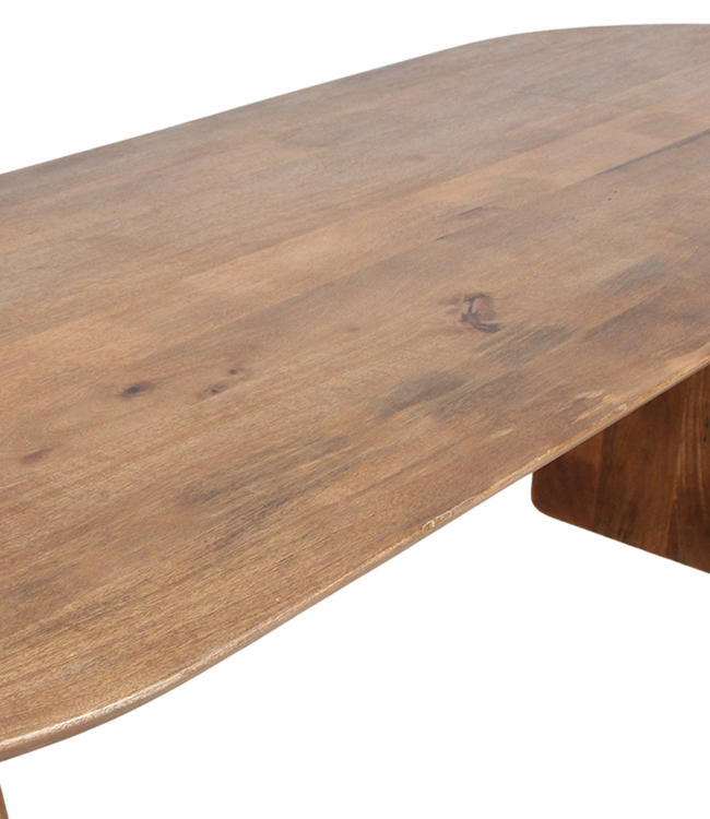 Raw Materials Amsterdam Bullnose Eettafel Bruin Gesloten Onderstel 180/200/240 Cm
