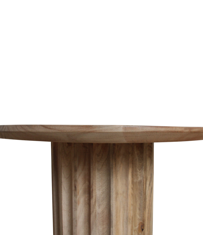 Raw Materials Amsterdam Bullnose Bijzettafel Naturel 50 x 48 cm