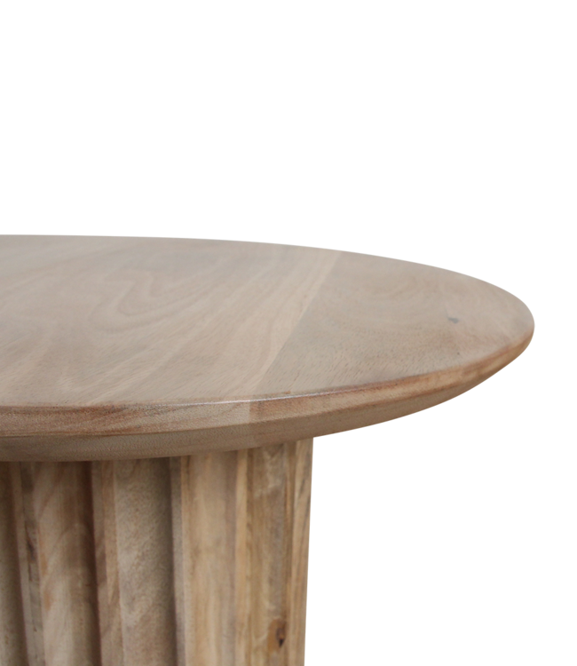 Raw Materials Amsterdam Bullnose Bijzettafel Naturel 50 x 48 cm