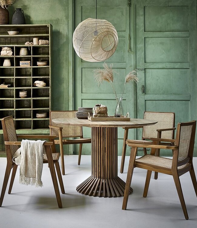 Raw Materials Amsterdam Eiffel Teakhouten Ronde Tafel 120/140 x 76 Cm