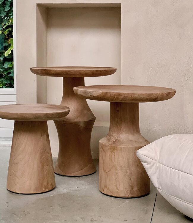 Raw Materials Amsterdam Nero bijzettafel Dawn Naturel 60 x 50 Cm