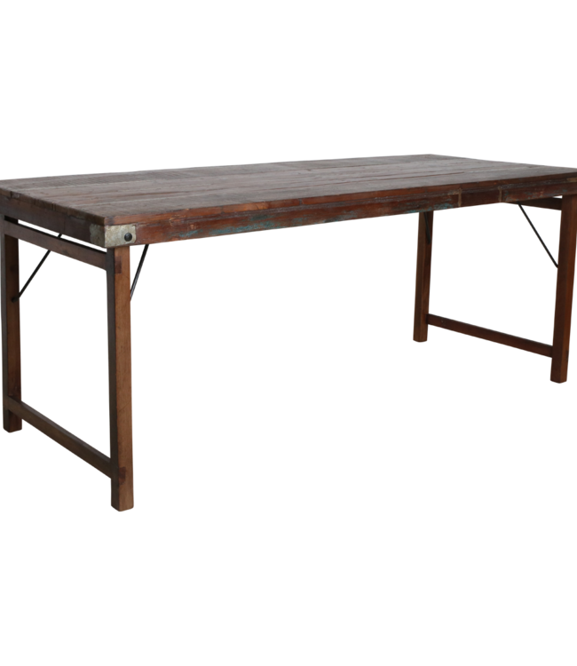 Raw Materials Amsterdam Eettafel bruin opklapbaar XL 190 x 80 x 76 Cm