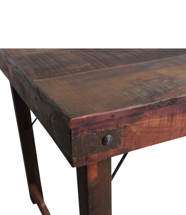 Raw Materials Amsterdam Eettafel bruin opklapbaar XL 190 x 80 x 76 Cm