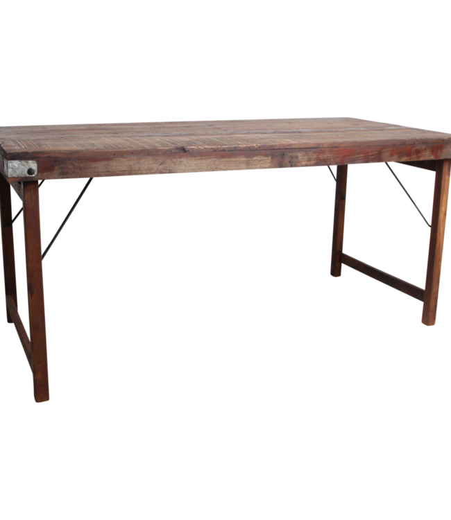 Raw Materials Amsterdam Eettafel bruin opklapbaar 165x76x75 Cm