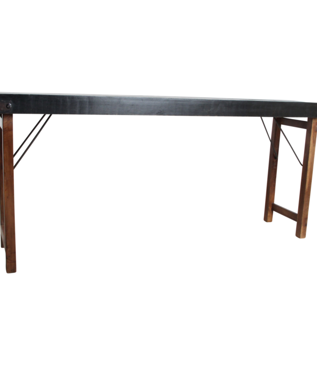 Raw Materials Amsterdam Console tafel zwart opklapbaar 170x76x40 Cm