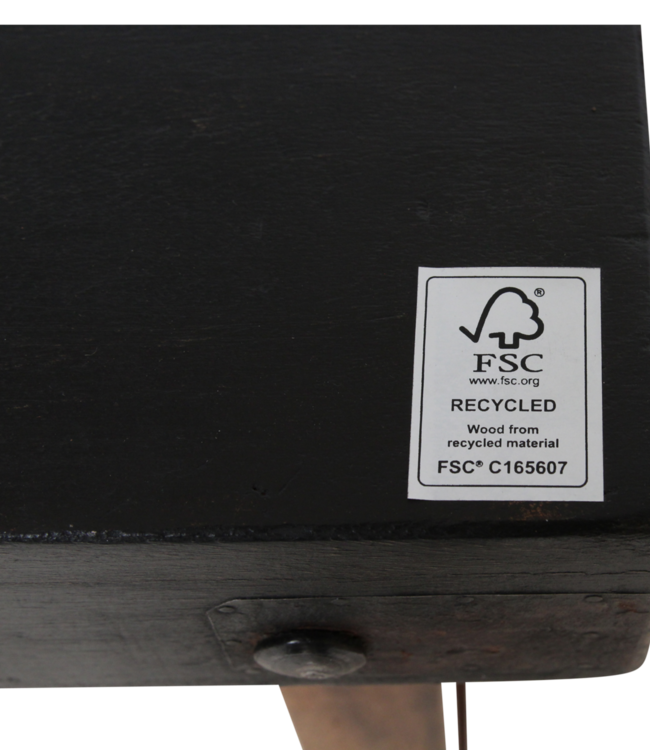 Raw Materials Amsterdam Console tafel zwart opklapbaar 170x76x40 Cm