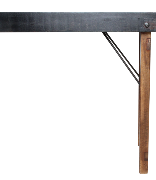 Raw Materials Amsterdam Console tafel zwart opklapbaar 170x76x40 Cm