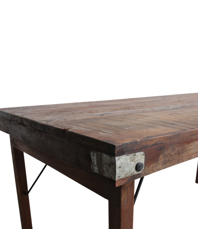 Raw Materials Amsterdam Eettafel bruin opklapbaar 165x76x75 Cm