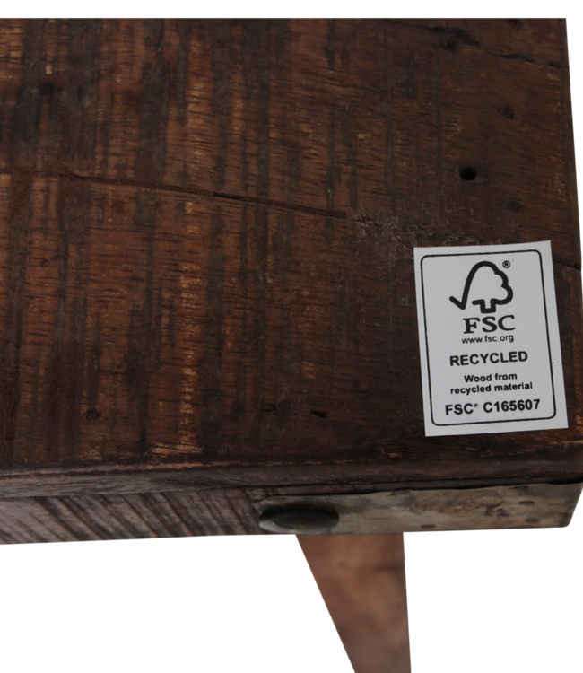 Raw Materials Amsterdam Eettafel bruin opklapbaar 165x76x75 Cm