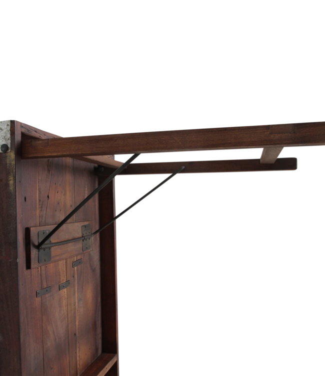 Raw Materials Amsterdam Eettafel bruin opklapbaar 165x76x75 Cm