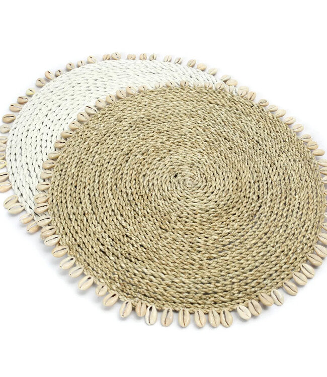 Bazar Bizar De Seagrass Shell Placemat - Wit