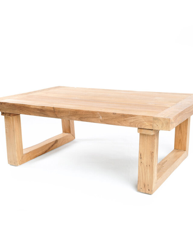 Bazar Bizar De gerecyclede teak salontafel - Natuurlijk