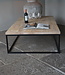 Rene Houtman Salontafel Eikenhout | Ijzeren Onderstel | Kies Maat