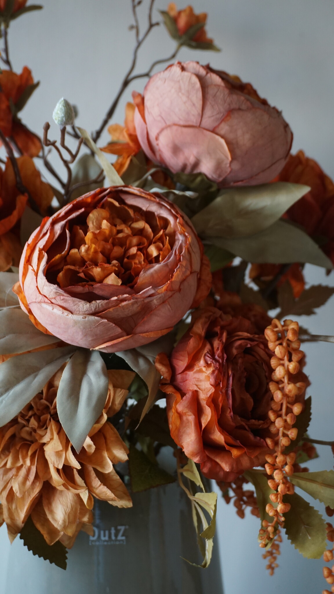 Rene Houtman Kunstbloemen Boeket Evi | Oranje | L100 cm