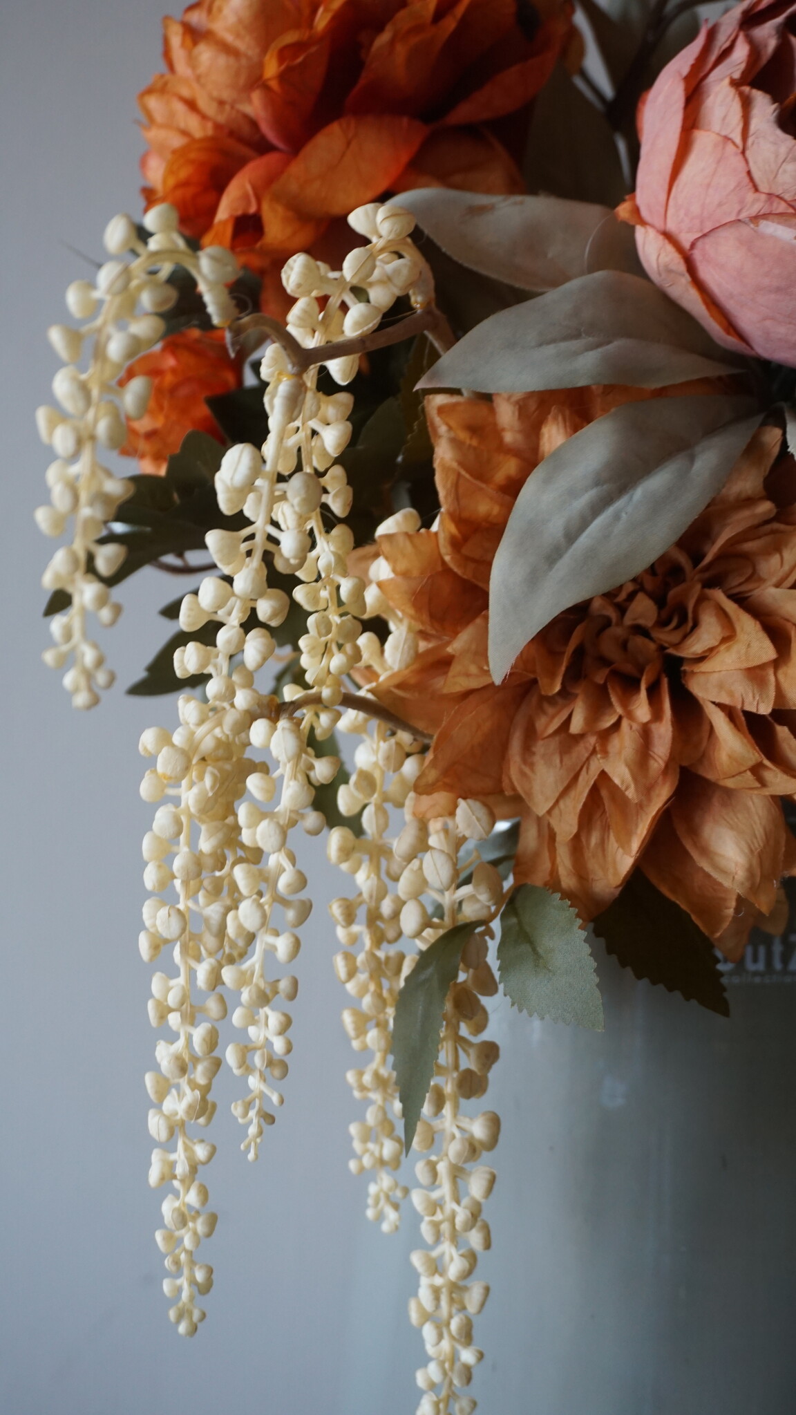 Rene Houtman Kunstbloemen Boeket Evi | Oranje | L100 cm