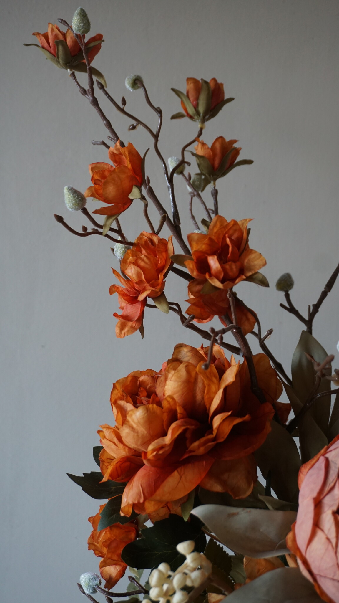Rene Houtman Kunstbloemen Boeket Evi | Oranje | L100 cm