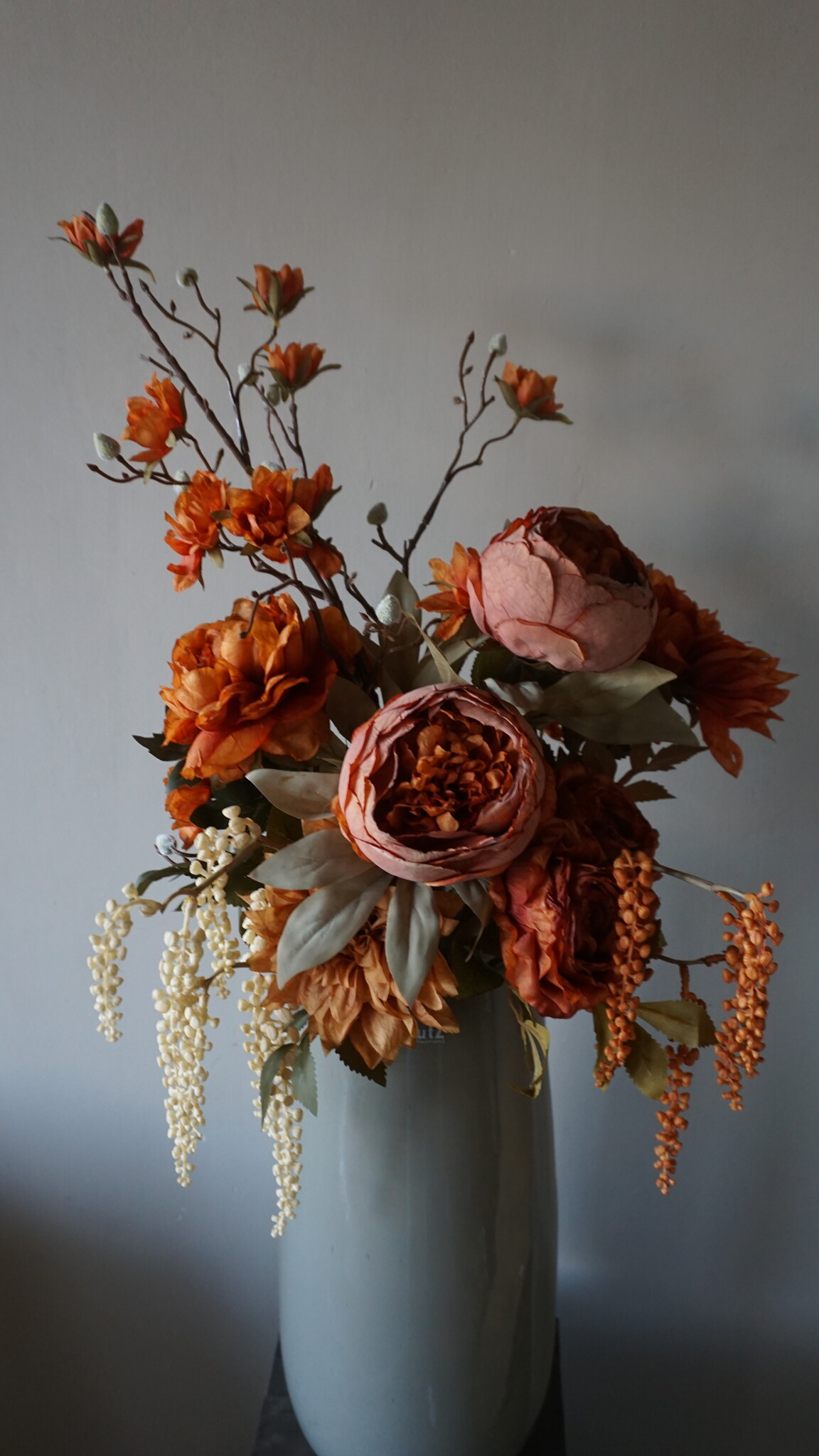 Rene Houtman Kunstbloemen Boeket Evi | Oranje | L100 cm