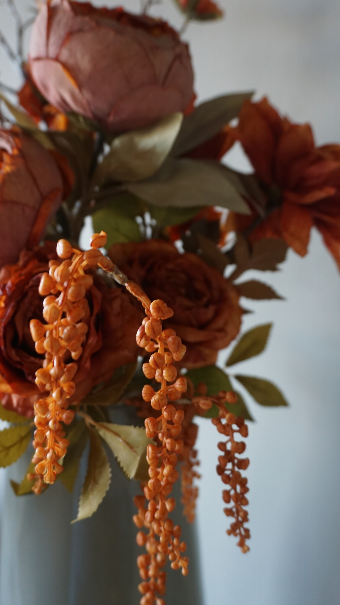 Rene Houtman Kunstbloemen Boeket Evi | Oranje | L100 cm
