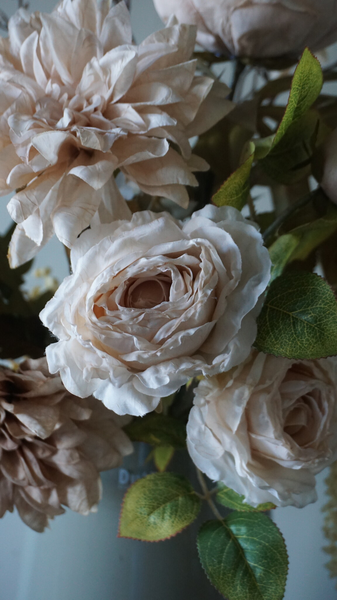 Rene Houtman Kunstbloemen Boeket Evi | Crème | L100 cm