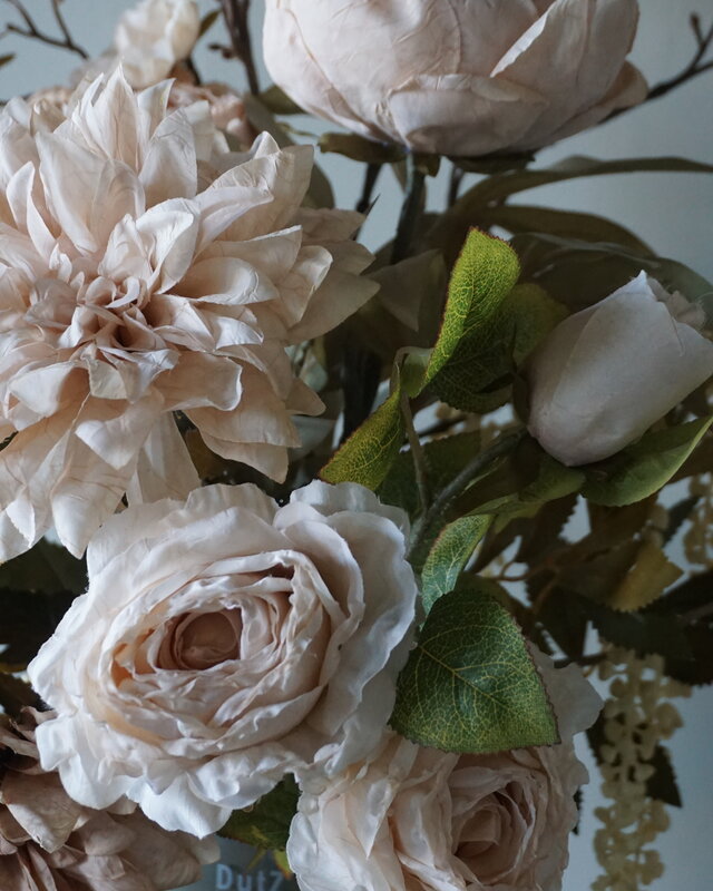 Rene Houtman Kunstbloemen Boeket Evi | Crème | L100 cm