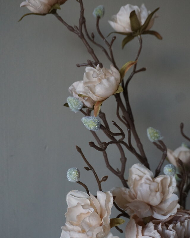 Rene Houtman Kunstbloemen Boeket Evi | Crème | L100 cm