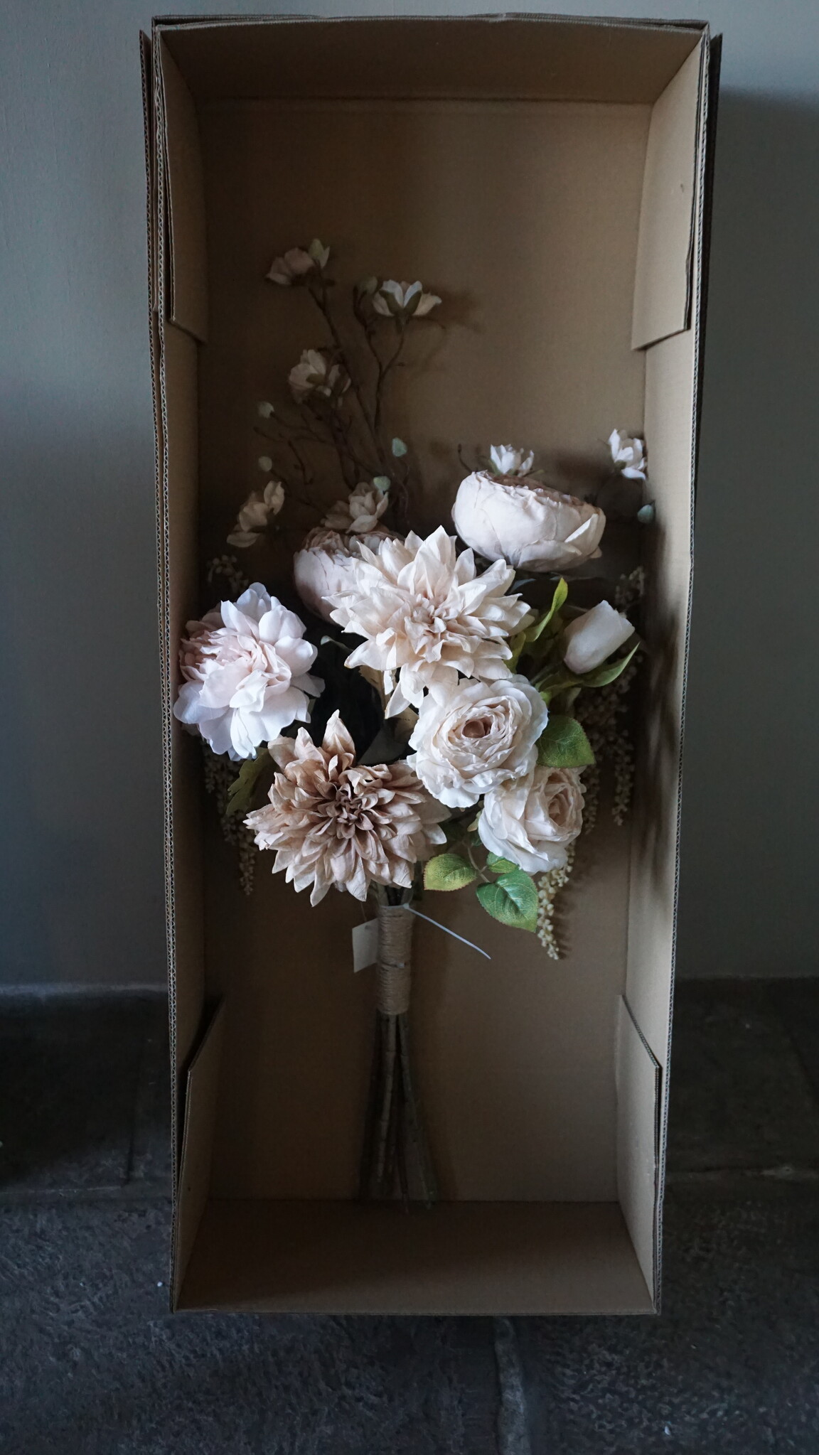 Rene Houtman Kunstbloemen Boeket Evi | Crème | L100 cm