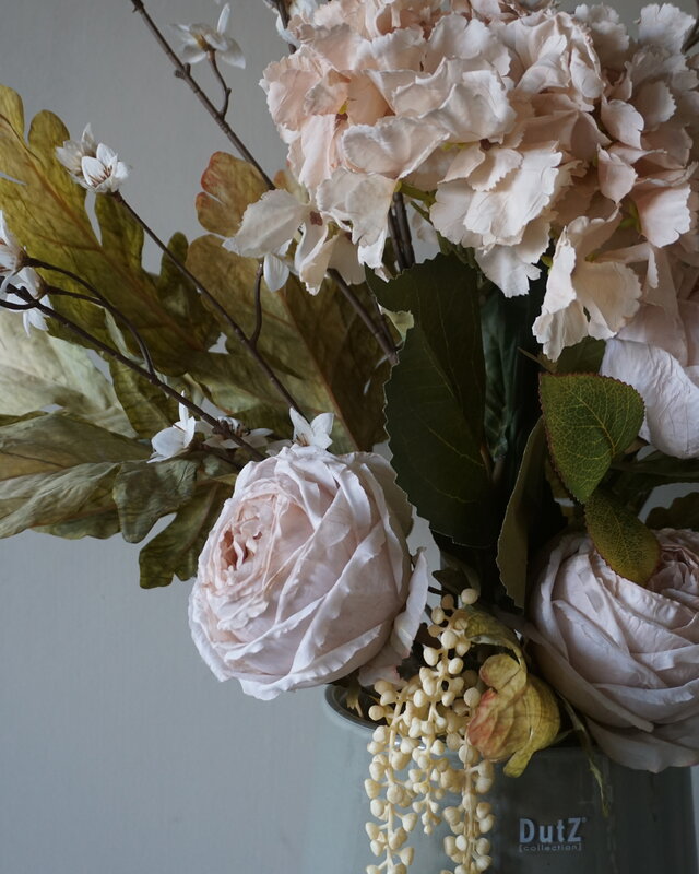 Rene Houtman Kunstbloemen Boeket Ida | Wit | l100 cm