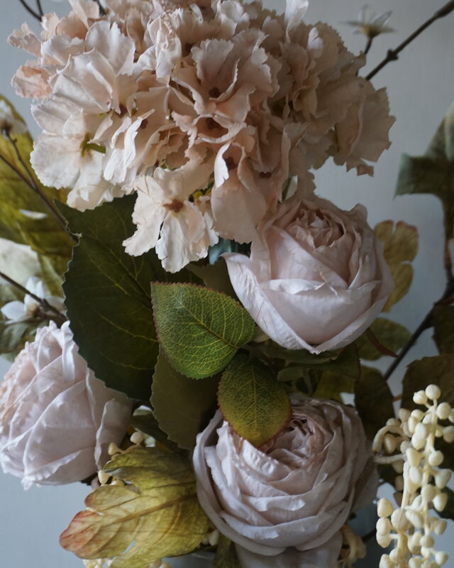 Rene Houtman Kunstbloemen Boeket Ida | Wit | l100 cm