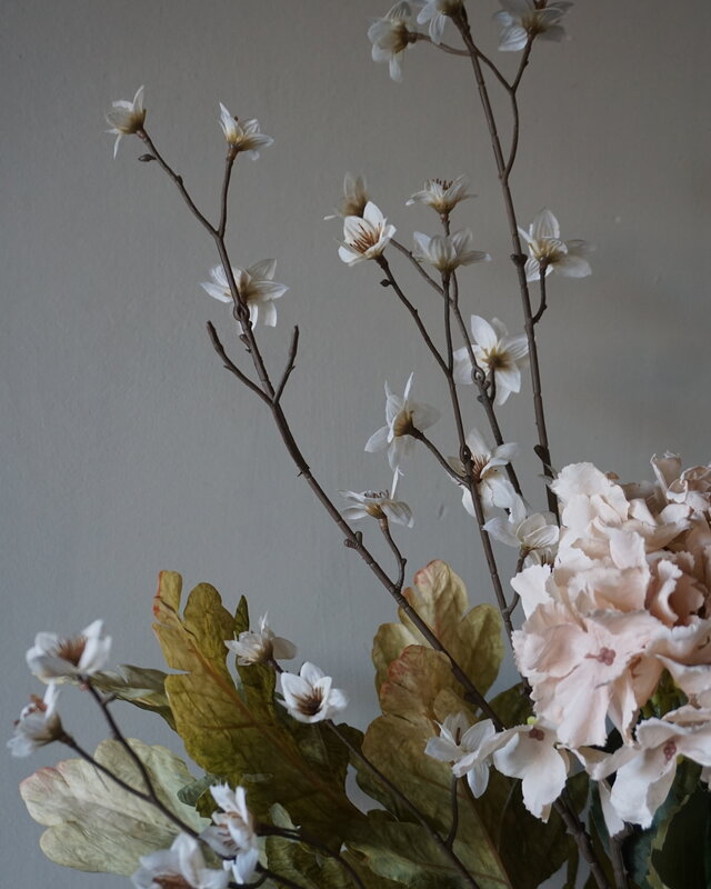 Rene Houtman Kunstbloemen Boeket Ida | Wit | l100 cm